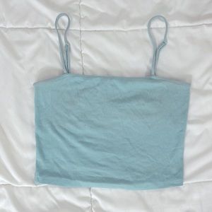 Blue Crop Top